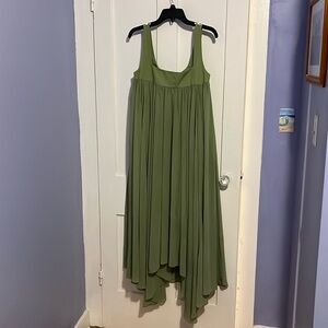 Bibhu green chiffon dress size 10